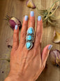 Sterling Silver Golden Hill Turquoise Adjustable Ring