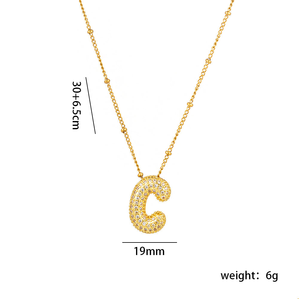 Bubble Initial necklace