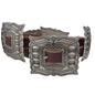 Western Silver Rectangular Concho Distressed Leather Belt — Brown or Black