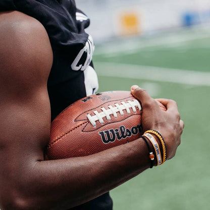 "Game Day" Black/Gold Hair Tie Bracelet