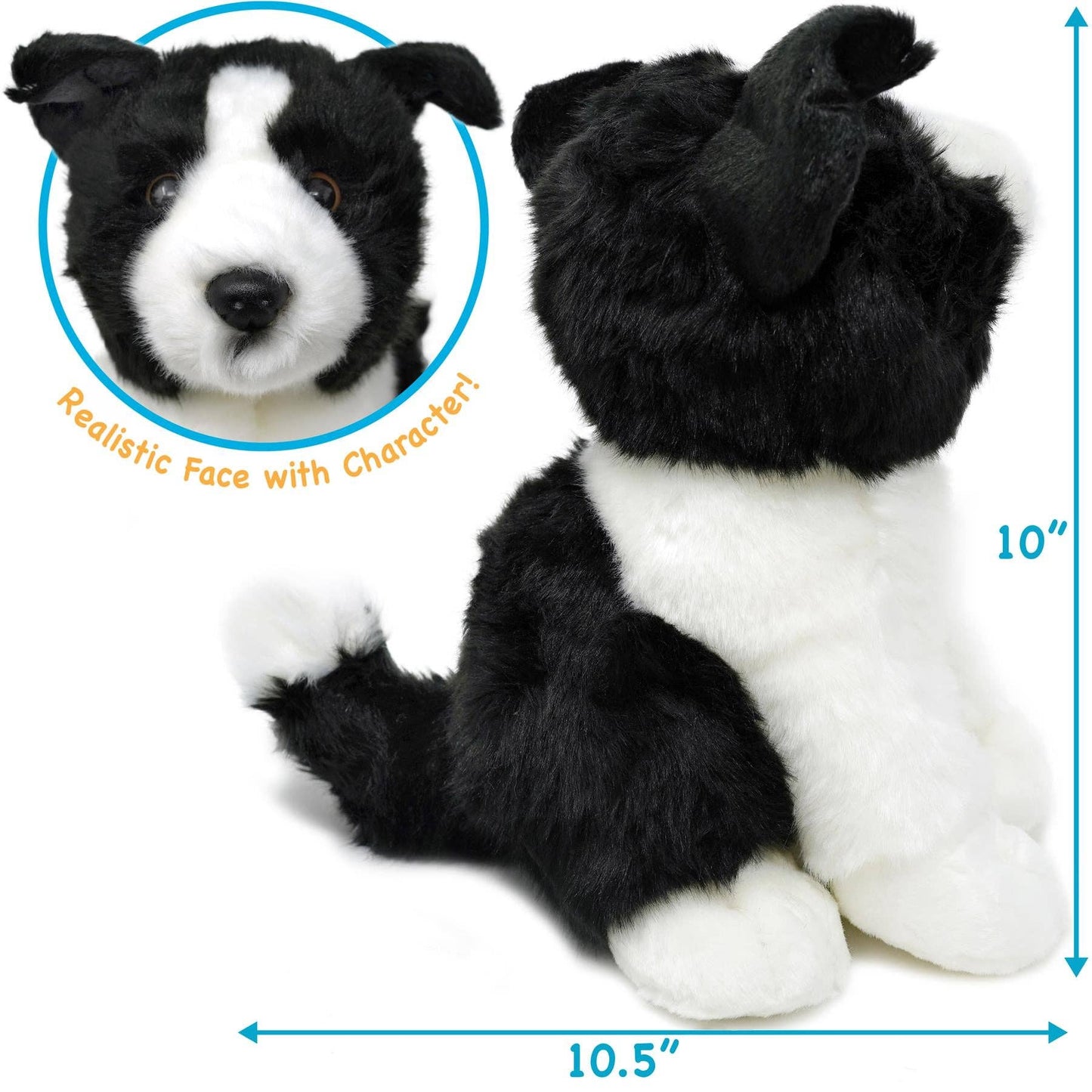 Borna the Ranch-Herding Border Collie 11" Plush — Western Working Dog