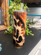 Brown Cowhide Print Insulated Tumbler (Lid & Straw Included)