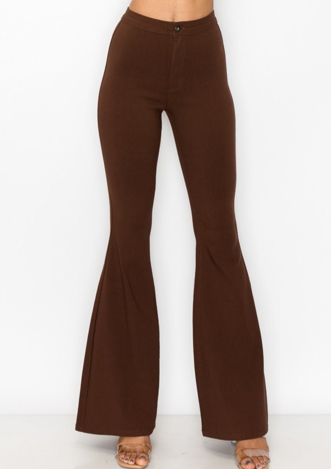 Brown Super Stretch Bell Pant - XL remaining
