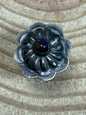 Byron Begay Navajo Sterling Silver Purple Spiny Oyster Ring — Size 7