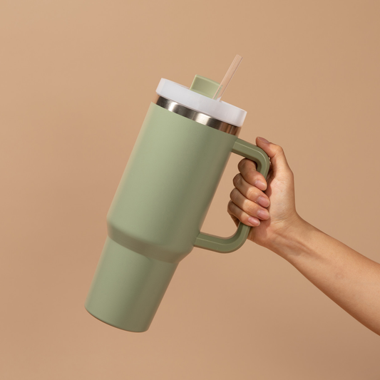 Sage Green 40 oz Travel Tumbler