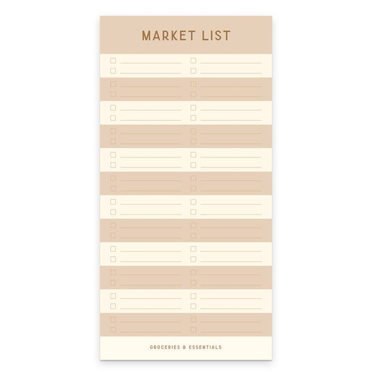 Striped Market List Notepad