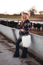 BOMBOM "Calgary" Western Open Front Cardigan — Luxurious Soft Layering Piece Made in USA (Medium available)