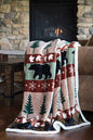 Cascade Ridge Plush Throw Blanket — Faux Shearling Lining (54" × 68")