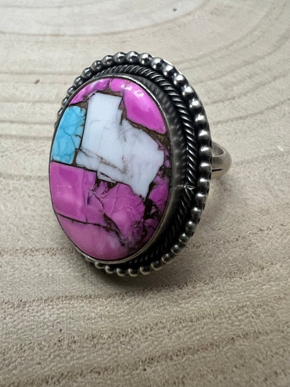 Scott Skeets Navajo Handmade Cotton Candy Adjustable 8+