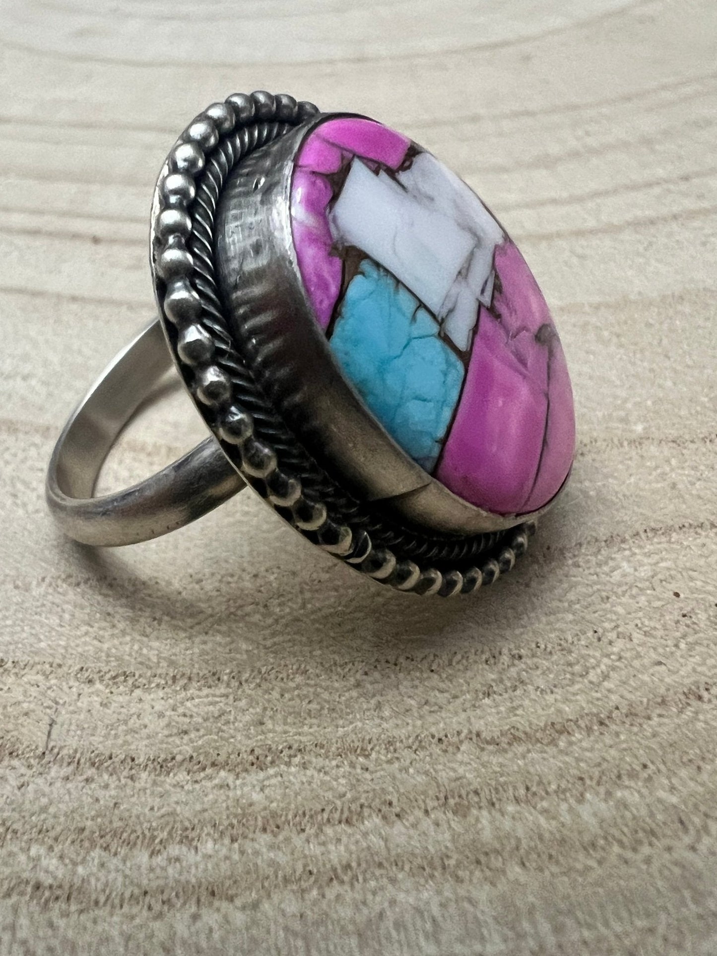Scott Skeets Navajo Handmade Cotton Candy Adjustable 8+