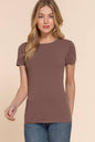 Active Basic Cotton Spandex Jersey Crew Neck Western Tee — Short Sleeve Wardrobe Essential