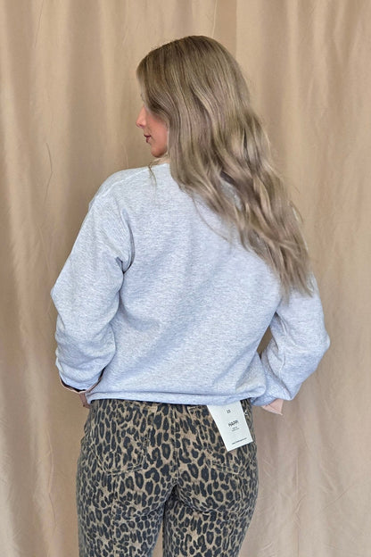 Gunpowder and Glam "Cowboy Cheetah" Western Crewneck Sweatshirt — Vibrant Sublimation Print on White