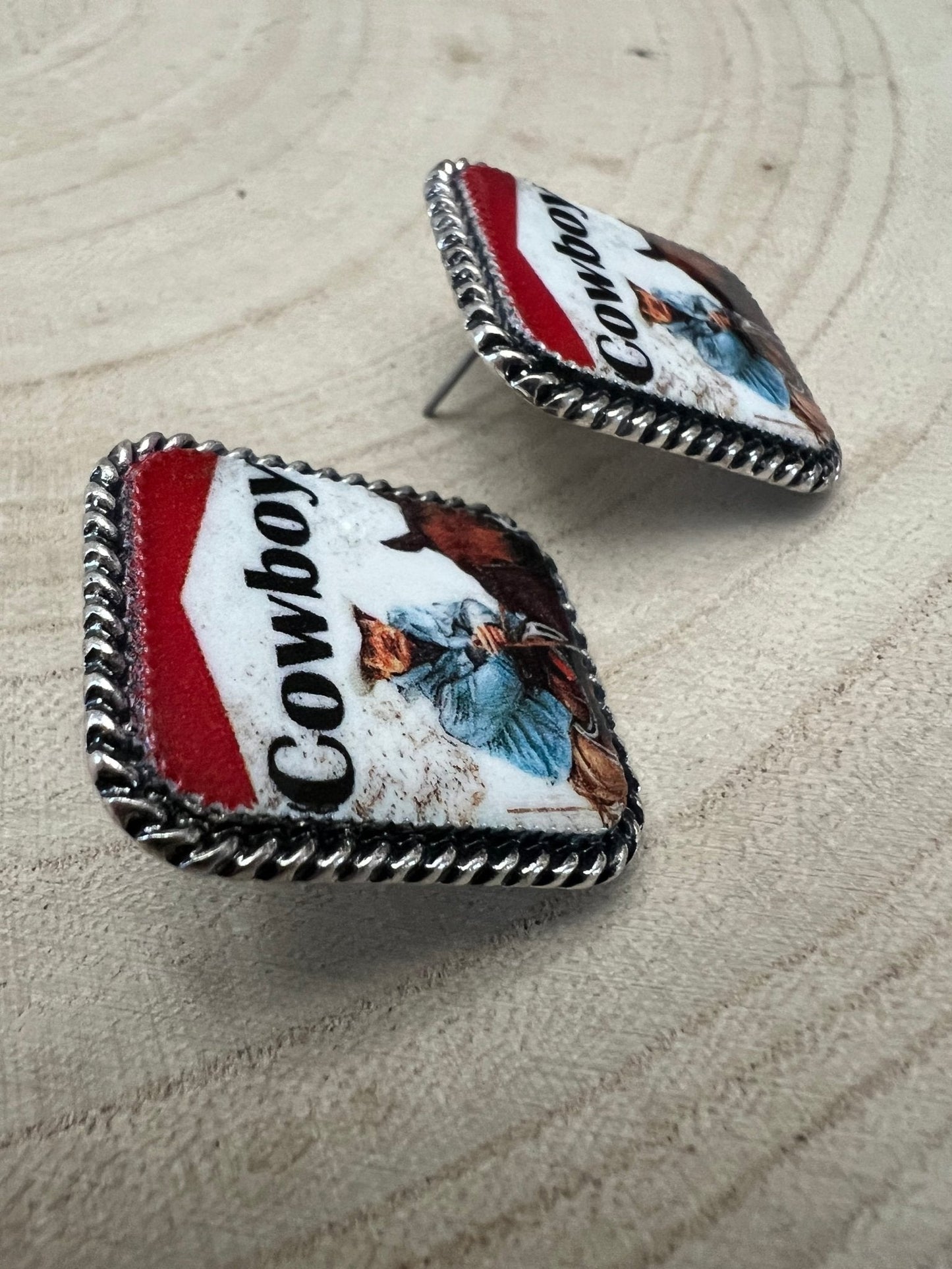 Western Cowboy Cigarette Fashion Earrings — Petite 1" Western Statement
