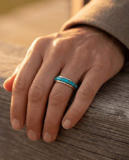 Debbie Livingston Navajo Kingman Turquoise Sterling Silver Ring — Sizes 7, 8, 8.5 Available
