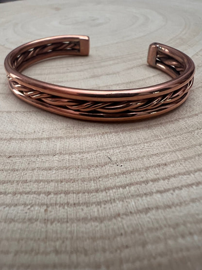 Elaine Tahe Navajo Copper Bracelet — 5/16" Wide (Fits 6" Wrist)