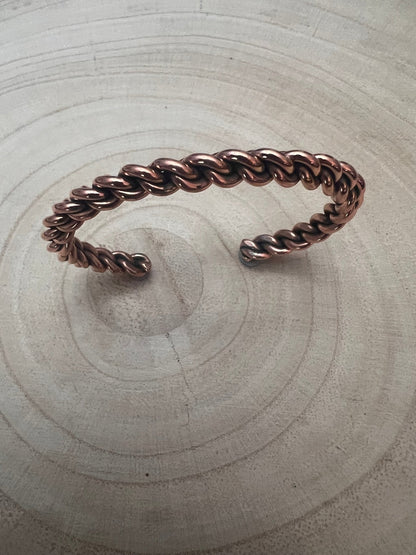 Elaine Tahe Navajo Copper Bracelet — Refined 1/4" Wide (Fits 5 7/8" Wrist)