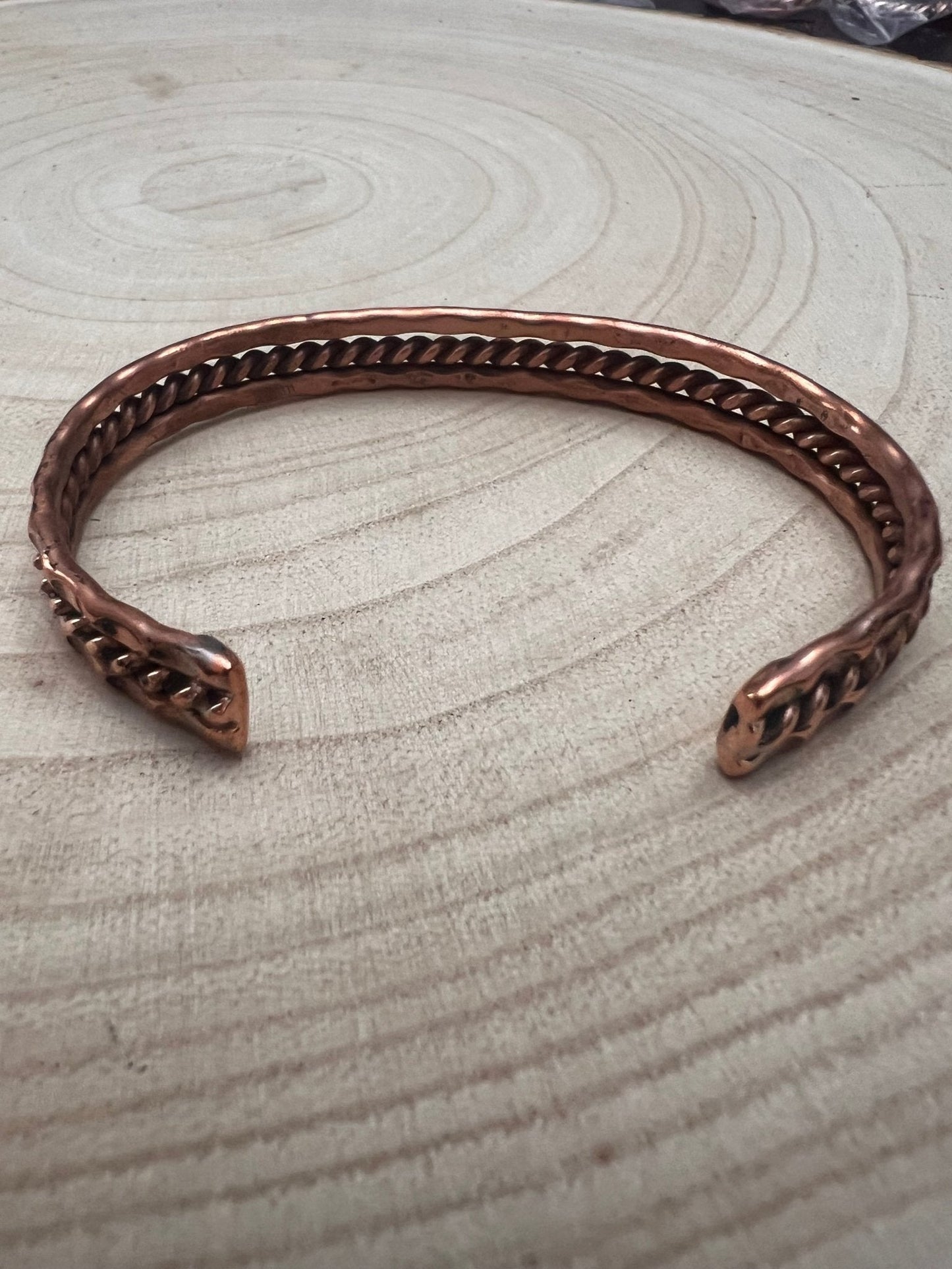 Elaine Tahe Navajo Copper Bracelet — 3/8" Wide, 6 1/8" Length (Fits 7 1/8" Wrist)