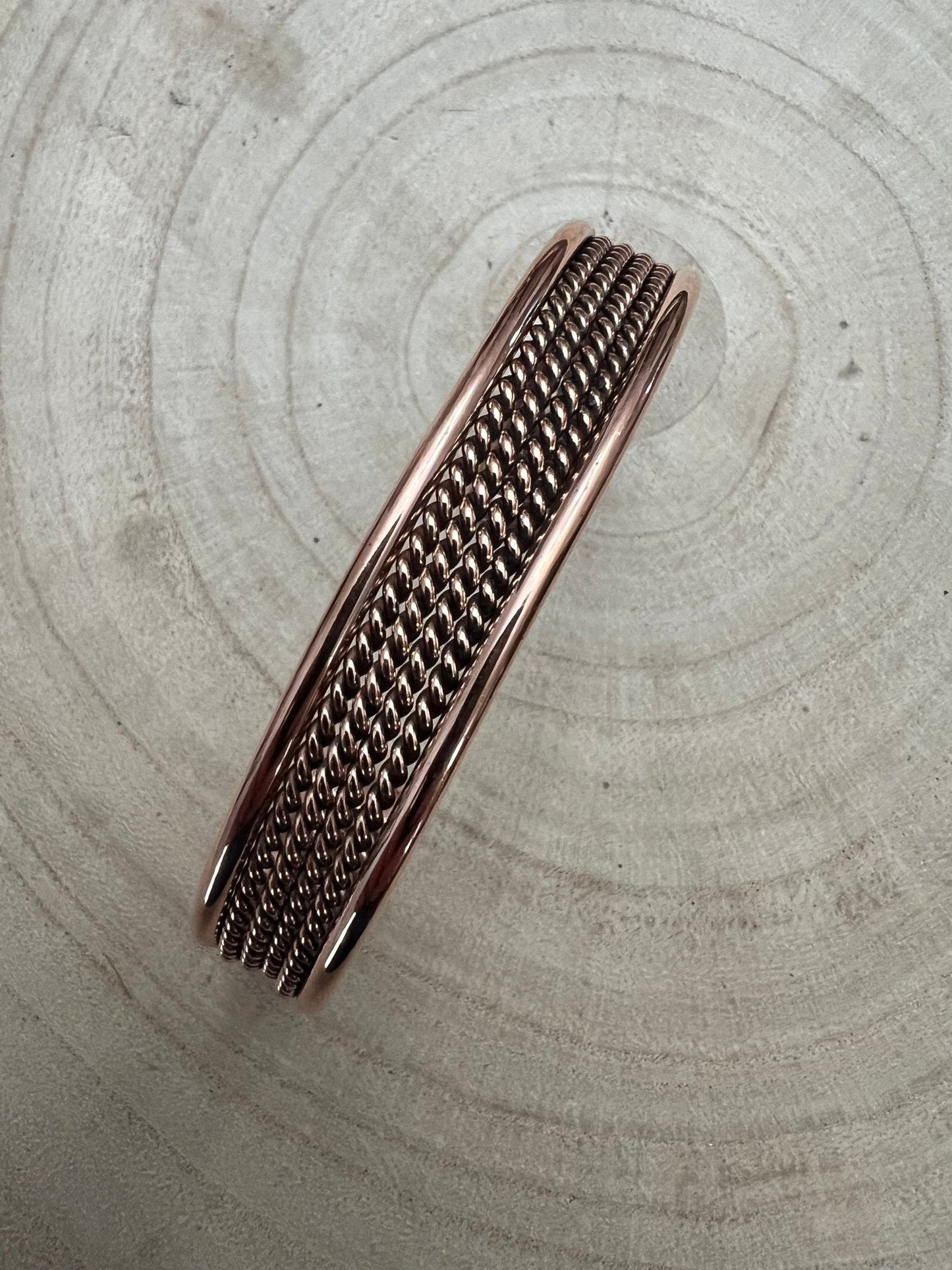 Elaine Tahe Navajo Copper Bracelet — Medium-Large 1/2" Wide (Fits 7 3/8" Wrist)