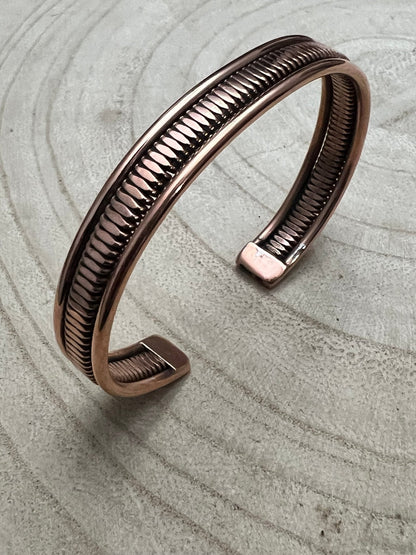 Elaine Tahe Navajo Copper Bracelet — Petite 5/16" Wide (Fits 5 7/8" Wrist)