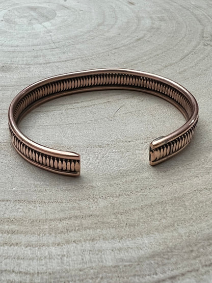 Elaine Tahe Navajo Copper Bracelet — Petite 5/16" Wide (Fits 5 7/8" Wrist)
