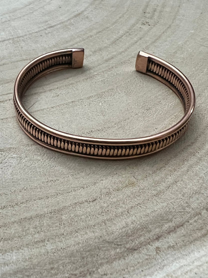 Elaine Tahe Navajo Copper Bracelet — Petite 5/16" Wide (Fits 5 7/8" Wrist)