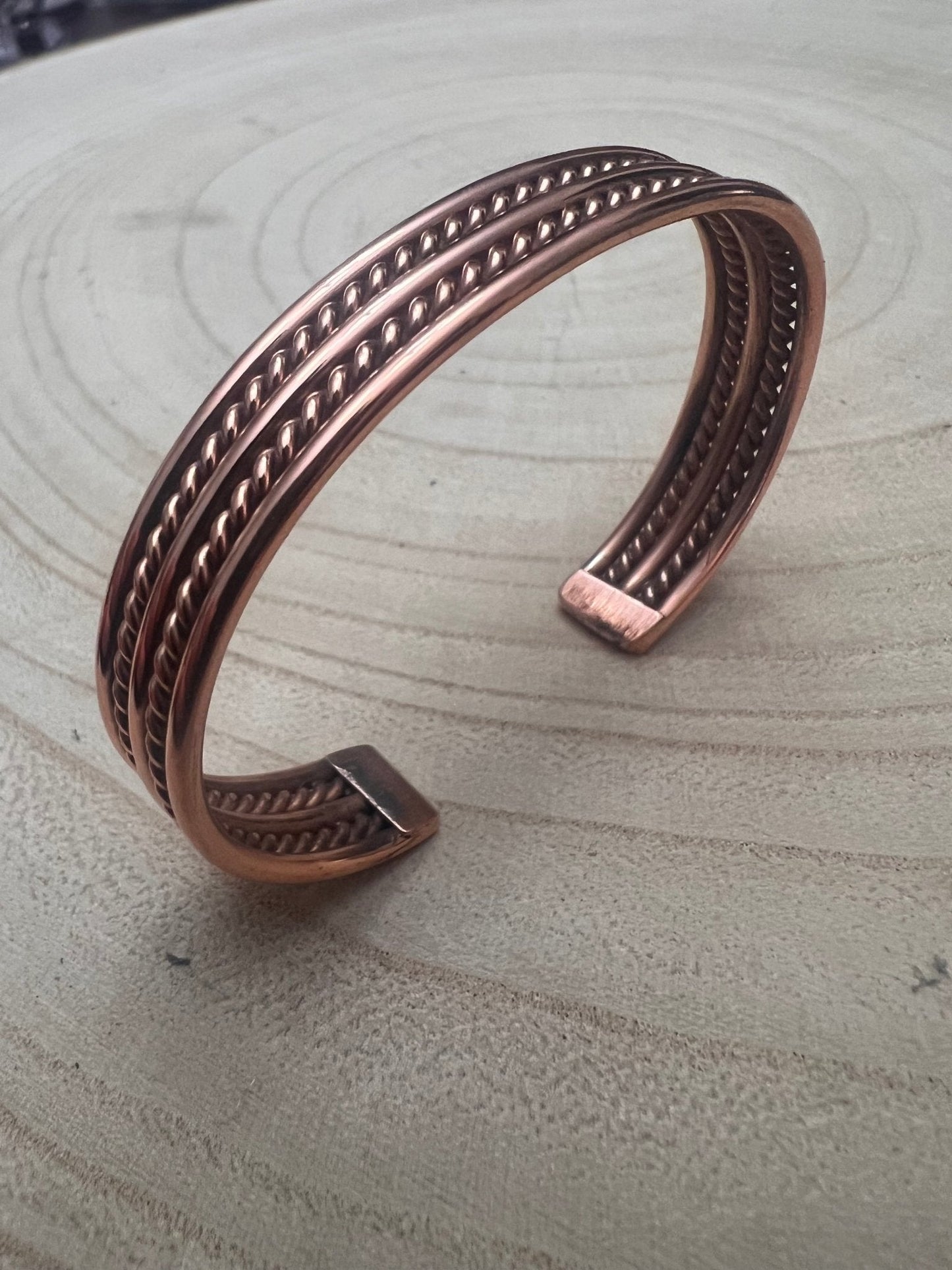 Elaine Tahe Navajo Copper Bracelet — 3/8" Wide (Fits 6" Wrist)