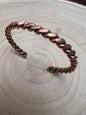 Elaine Tahe Navajo Copper Bracelet — Slim 1/4" Wide (Fits 7" Wrist)