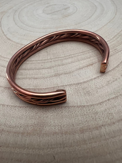 Elaine Tahe Navajo Copper Bracelet — 5/16" Wide (Fits 6" Wrist)