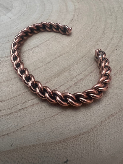 Elaine Tahe Navajo Copper Bracelet — Refined 1/4" Wide (Fits 5 7/8" Wrist)