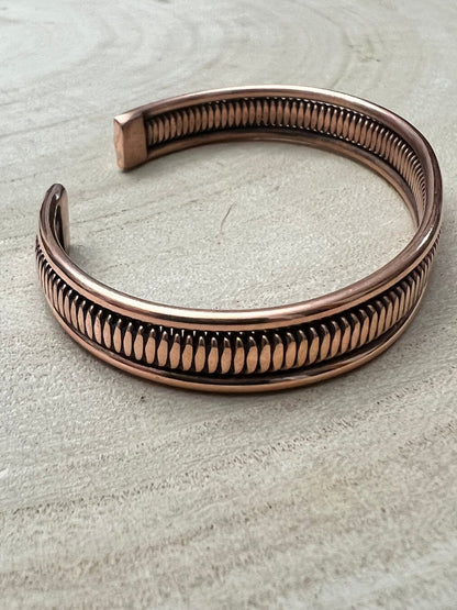Elaine Tahe Navajo Copper Bracelet — Petite 5/16" Wide (Fits 5 7/8" Wrist)