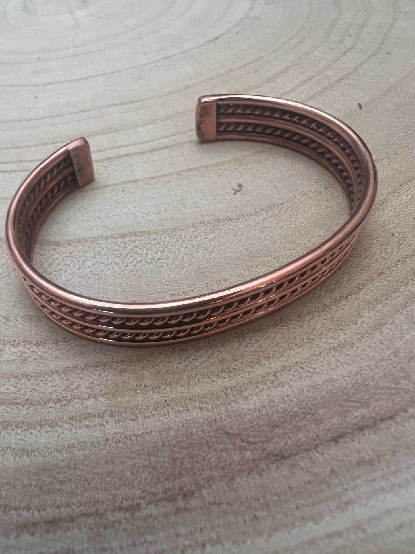 Elaine Tahe Navajo Copper Bracelet — 3/8" Wide (Fits 6" Wrist)