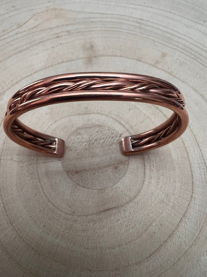 Elaine Tahe Navajo Copper Bracelet — 5/16" Wide (Fits 6" Wrist)
