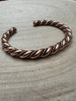 Elaine Tahe Navajo Copper Bracelet — Slim 1/4" Wide (Fits Up to 6 3/4" Wrist)