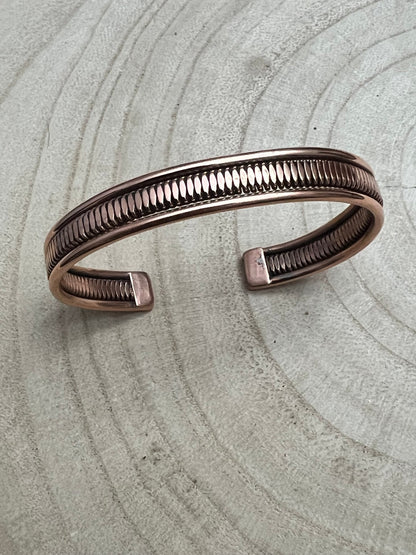 Elaine Tahe Navajo Copper Bracelet — Petite 5/16" Wide (Fits 5 7/8" Wrist)