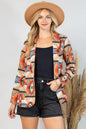 Avery "Ella" Aztec Print Western Blazer — Bold Aztec Design with Functional Pocket (medium remaining)