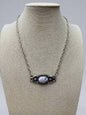 Western Faux White Buffalo Bar Necklace — 18 Inch with Extender