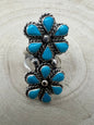Gina Dosedo Zuni Sterling Silver Ring with Turquoise — Size 7.5