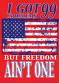 "I Got 99 Problems but Freedom Ain't One" Jumbo Americana Magnet — 2.5"×3.5"