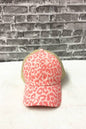 Pink Leopard Print Baseball Hat with Ponytail Hole — Stylish Western Statement Cap