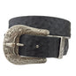 Western Longhorn Buckle Set with Ostrich Print Belt — Texas Star Detail