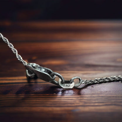Oxidized 18" Sterling Silver Double Rope Chain — 1mm Lacy Italy-Made .925 with Lobster Clasp