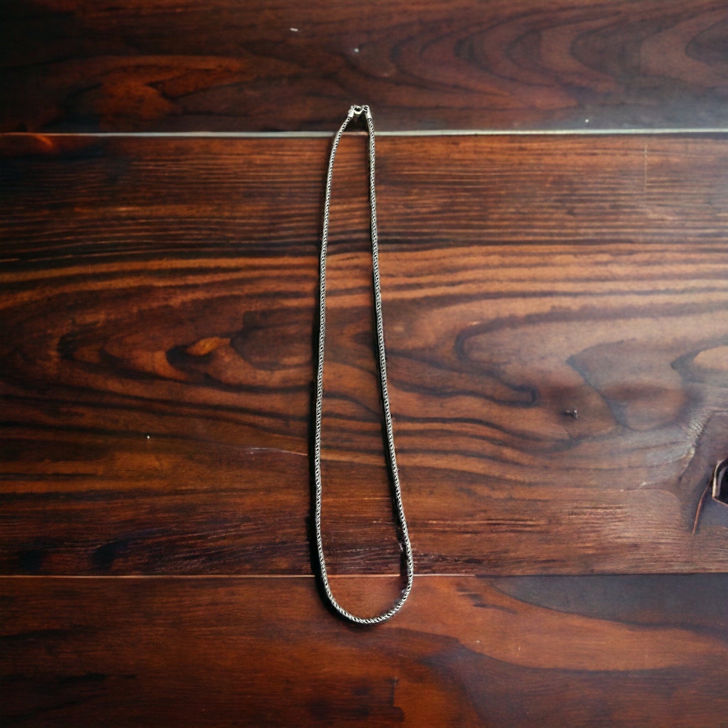 Oxidized 18 inch Sterling rope chain -  1.35 mm