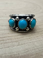 Reed Charley Navajo Kingman Turquoise Sterling Silver Ring