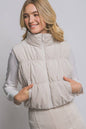 Vanilla Monkey Reversible Cropped Corduroy Puffer Western Vest — Two-Sided Designs with Zip-Up Closure (black available)