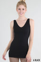 NikiBiki Reversible Seamless Western Basics Tank Top — V-Neck or Scoop Neck (4 Colors, Made in USA)