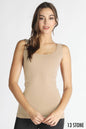 NikiBiki Reversible Seamless Western Basics Tank Top — V-Neck or Scoop Neck (4 Colors, Made in USA)