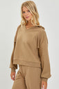 Risen Oversized V-Neck Hoodie Sweatshirt — Soft Cotton-Poly Blend Western Lounge Top (large remaining)