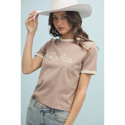 "Rodeo" Western Graphic T-Shirt — 100% Cotton Cowboy Lifestyle Spring & Summer Tee (medium remains)