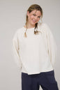 Blu Pepper "Round Up" Western Raw Edge Marled Knit Top — Soft Cotton Blend (Brown or Oatmeal)