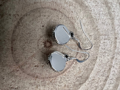 Ryntanna Yazzie Navajo Sterling Silver Kingman Turquoise Earrings